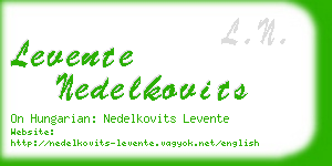 levente nedelkovits business card